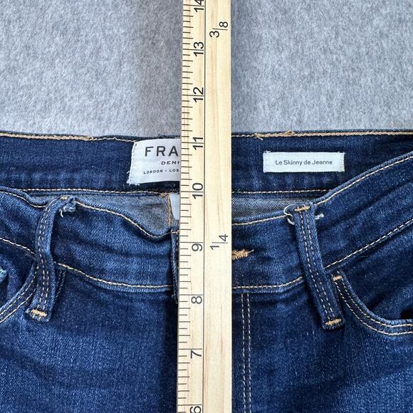 Frame Jeans WMNS SZ 30 Blue Denim Le Skinny de Jeanne Mid Rise Perfect Stretch - Picture 9 of 12